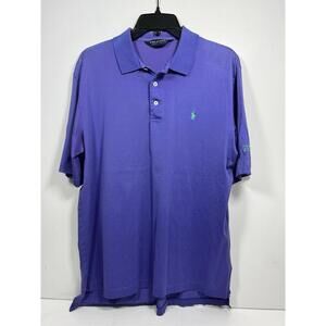Polo Golf Ralph Lauren Mens Shirt Medium Golf Polo Pima Cotton Purple